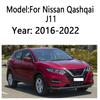 For Nissan Qashqai J11 2016-2022 Window Door Visor Vent Awning Sun Rain Wind Guard Cover Deflector Weathershield Car Accessories