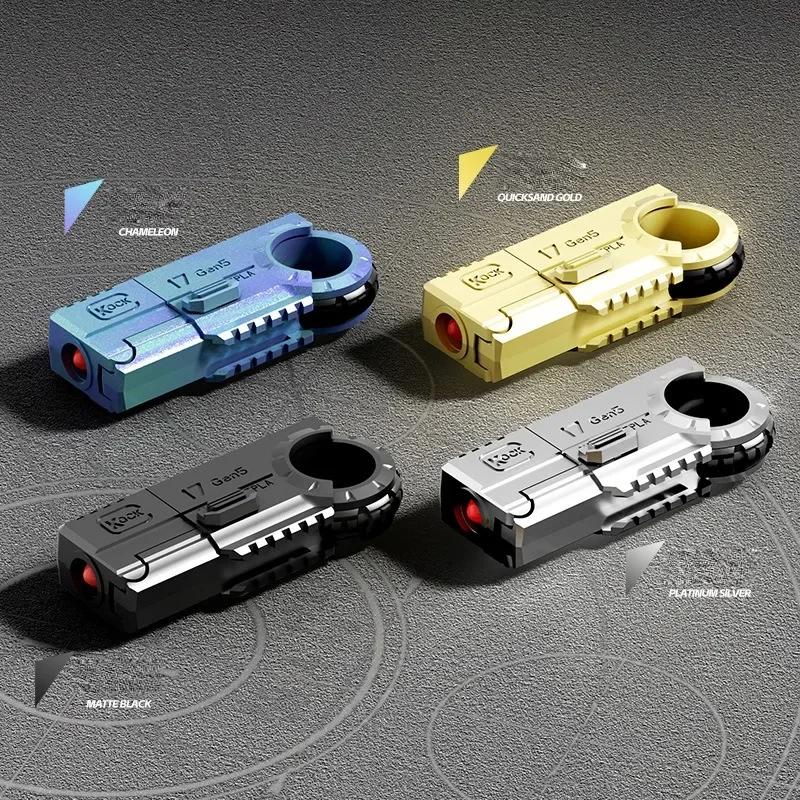 Ring Pistol Soft Bullet Gun Portable Mini 3D Decompression Shell Ejection Alloy Outdoor Funny Toy Boy Birthday Gift Fidget Toys