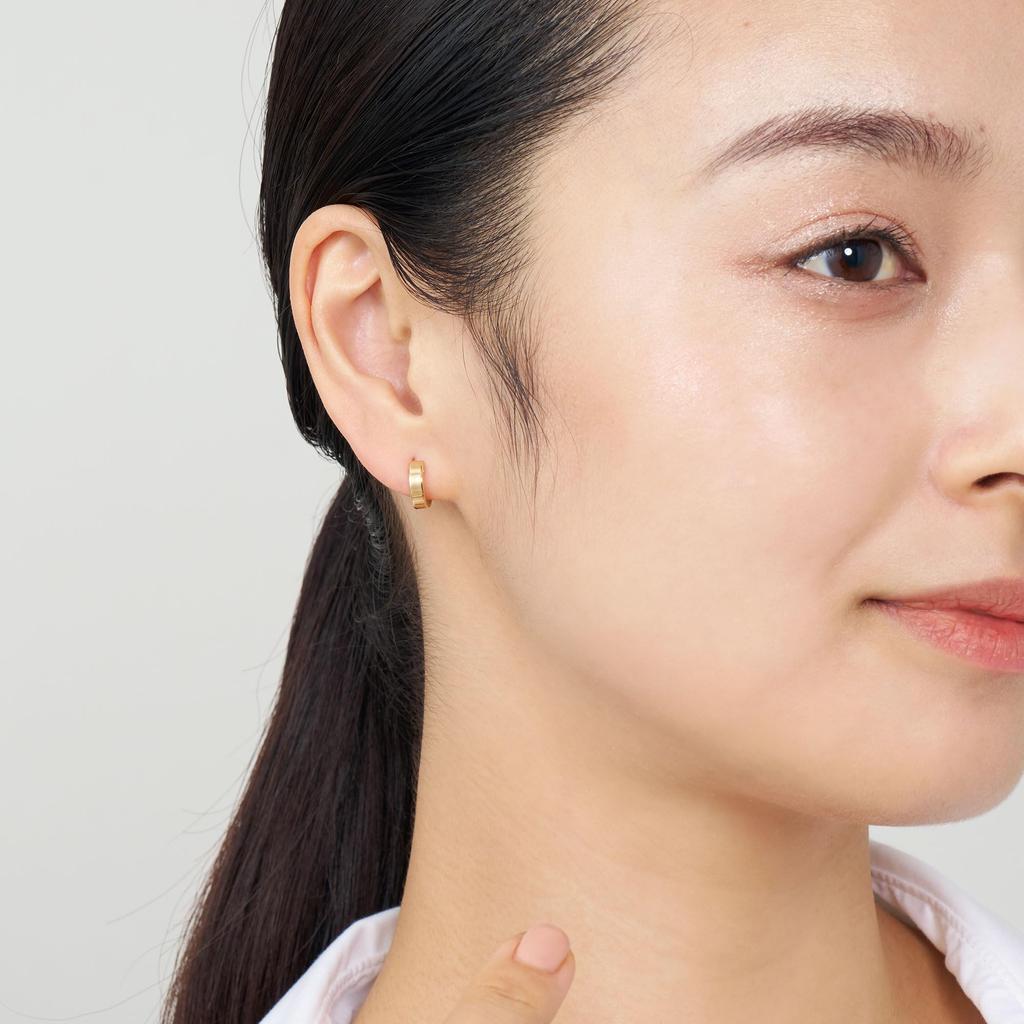 Vendome Aoyama K18YG Hoop Earrings AGVE1606 YG [Official]