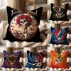 Grateful Dead Rock Band Cushion Cover Multi-Scene Pillow Cover for Home & Car - Reversible, Soft & Durable for Daily Use