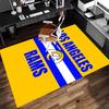 Los Angeles Rams Logo Print Area Rug - Soft, Washable Non-Slip Indoor Mat for Office Chairs, Living Room, Home Office Decorative Rug