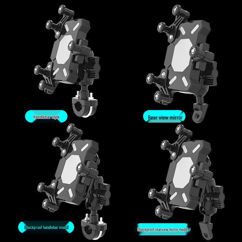 Cross-Country Shockproof Universal Phone Holder for Motorcycles, Scooters, and Bicycles.