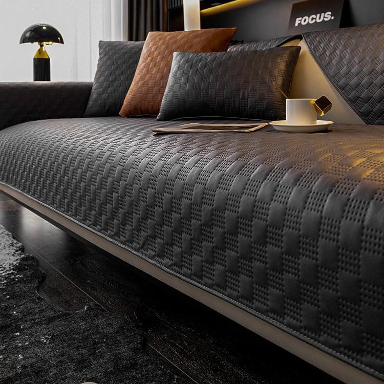 Sofa Cushion Four Seasons Universal Technology Cloth Modern High-Grade Light Luxury Waterproof And Non-Slip Cushion Non-Stick Fur Seat Cushion Cover
