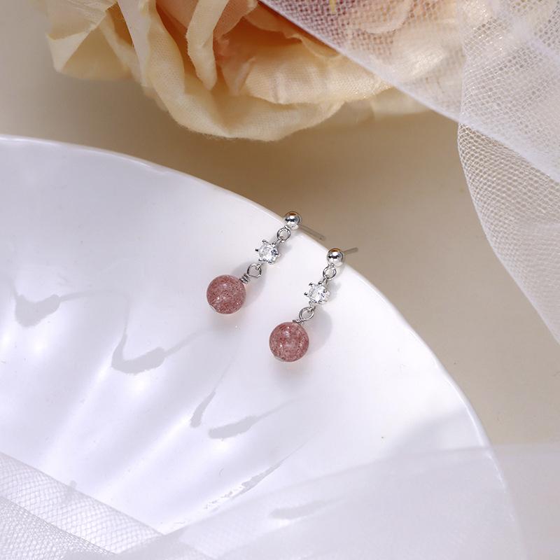 

Серьги с бриллиантами и розовыми кристаллами из клубники, легкие, роскошные, холодный ветер, модные, французские, сладкие, темпераментные, серьги-гвоздики, рекрут, персиковый цвет copper (with ear plugs)