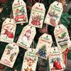 Frohe Weihnachten Retro Kraftpapier Anhänger Weihnachtsmann Schneemann Glocke Anhänger Dekoration Hängeschild Festliche Atmosphäre Dekoration