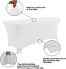 4FT/6FT Küchen Spandex Tischdecke Enganliegend, Passend, Waschbar und Knitterarm Rechteckige Terrassentischdecke für Veranstaltung Hochzeit