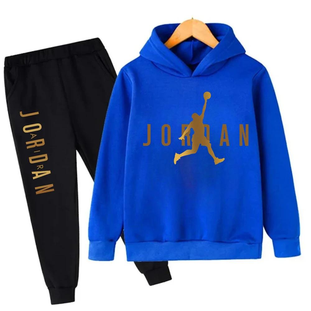 TZWYAutumn Warm Slam Dunk Master Pattern Printed Children Set Hoodie+Pant Suit 2pcs Set Kids Boy Girl Fashion Clothing Tracksuits