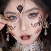 1set Halloween Face Tattoo Stickers Pumpkin Bat Star Moon Fake Freckles Temporary Tattoo Stickers for Music Party Festival Decor
