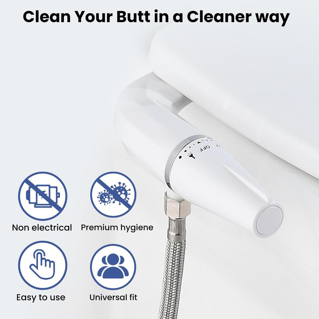 Dual Nozzle Non-Electric Smart Bidet Toilet Seat for Cross-Border Use