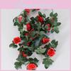 Rose Flower Garland With Silk Flowers For Wedding Decor And Outdoor Events