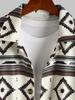 ZAFUL Veste Homme Ethnique Imprimé Aztèque Boutonnée Col Rabattu