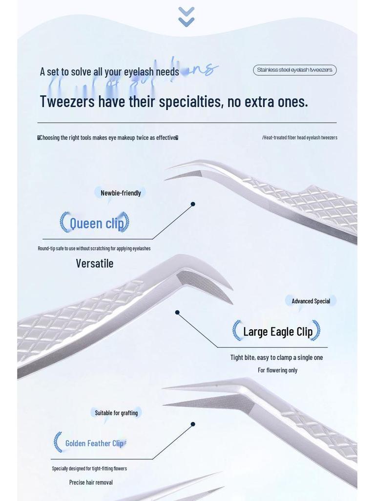 Precision Gold Feather False Eyelash Tweezers for Lash Artists - High-Precision Sandblasted Fiber Tip for Individual Lash Application and Blooming.