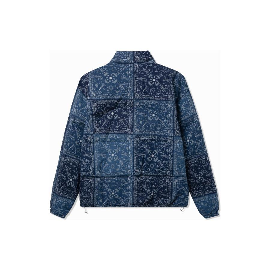 Levis Logo Printed Stand Collar Down Jacket Men Outerwear Blue A0726-0001