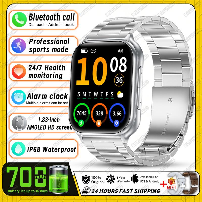 New Bip 6 Pro Sports Smart Watch Men IP68 Waterproof Built-in 24H Heart Rate GPS Track 700 mAh Battery Smart BT Call Watch Women