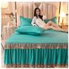 Cool Bed Skirt Lace Bedspread Princess Style Bedding Sets with Pillowcases Beautiful Bed Spreads Queen King Size Beddings
