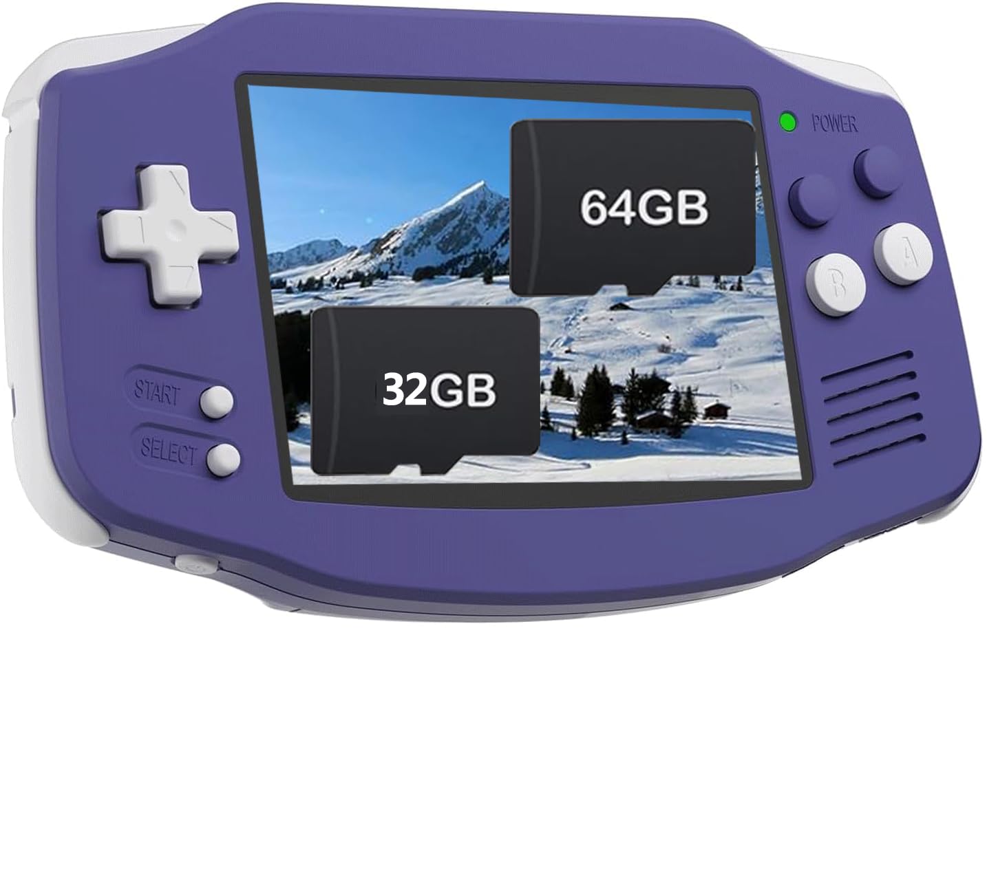 

Anbernic RG 34XX Whatsko Handheld Game 5000 Retro Games in IPS Emulator Vibration Japanese Language Purple Console, 32+64GB, 1, H700, 3.4-inch