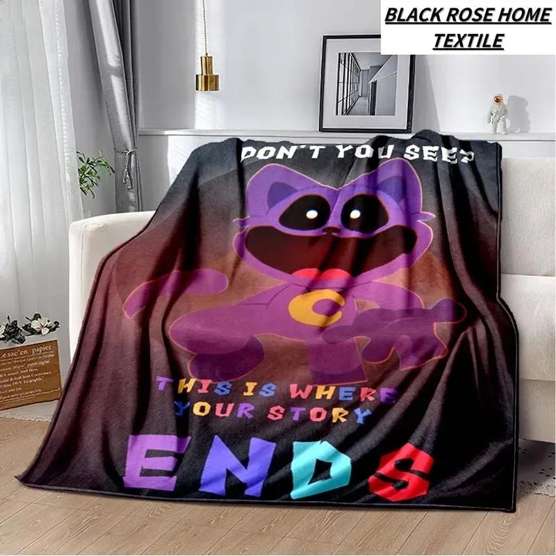 Fashion Art Print Cartoon Anime S-smiling critters Blanket Outdoor Car Travel Portable Camping Warm Cover Blanket Birthday Gift