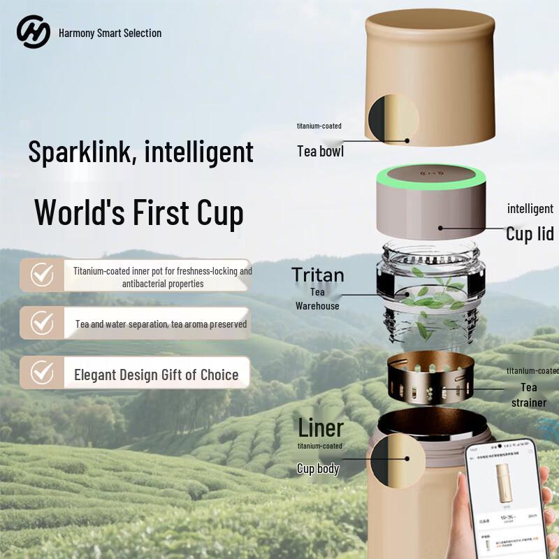 HAERS Smart Starflash Titanium Tea Infuser Thermos