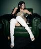 Ssimeez Thigh-High Open-Toe Heeled Boots (White Patent)