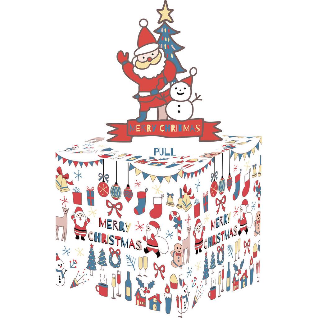 Painted White Hand Pattern Christmas Theme Gift Box Decoration Atmosphere Prop