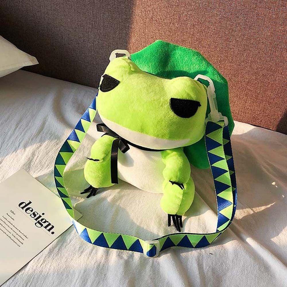 

Plush Doll Frog Frog Handbag Plush Backpack Shoulder Bag Plush Oblique Bag Travel Frog Plush Bag