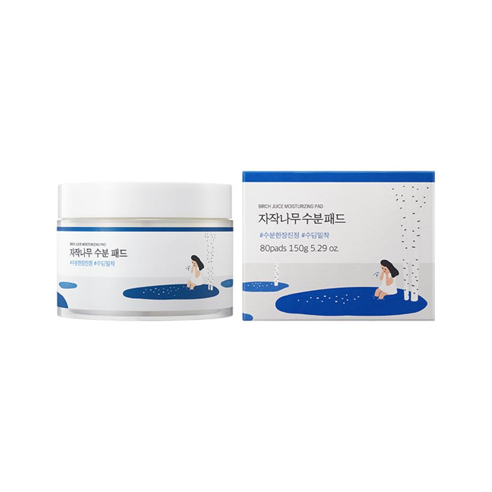 ROUND LAB Birch Moisture Pads Sensitive Daily Moisture Dry (80 Sheets) [Moisture Charge, Moisturizing, Skin, Care, Skin]