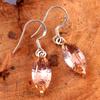 Morganite, Rose Quartz Silver Earring Pendant Set, Silver Jewelry, 925 Sterling Silver Handmade Jewelry Set, Gift For Her