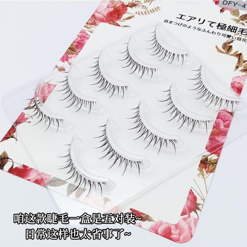 Lashie - Set mit 5 Paaren: Natürliche, zarte künstliche Wimpern
