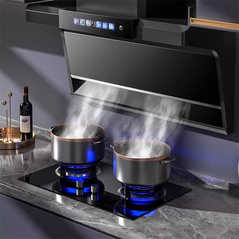 Household Range Hood for Kitchen Large Suction Range Hood Top Side Double Suction Exhaust Fan Small Kitchen Smoke Extractor
