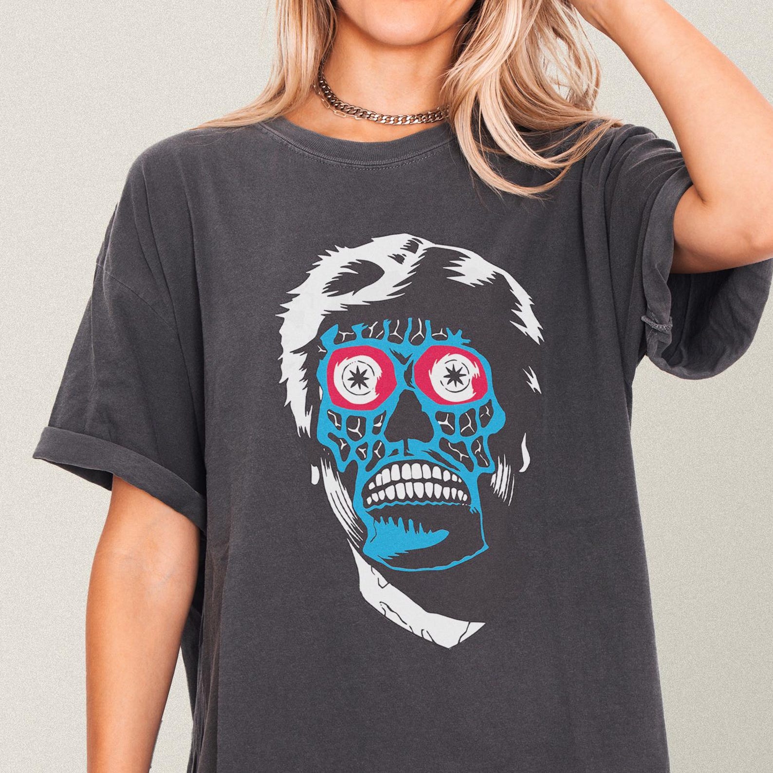 They Sci-Fi Horror Movie T-Shirt, Retro Live Obey Graphic Tee XL