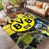 Borussia Dortmund Print Rug, Washable Floor Carpet, For Entryway Dorm Laundry Room Office Study, Home Decor Birthday Christmas Gift