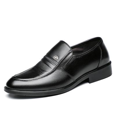 Classic Leather Shoes for Men Slip On Pointed Toe Oxfords Formal Wedding Party Office Business Casual Dress Shoes for Male