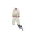 Women's Sweet Style Coral Fleece Pajamas Set with Rabbit Head Jacquard and Bowknot, Thickened for Autumn and Winter 2025.