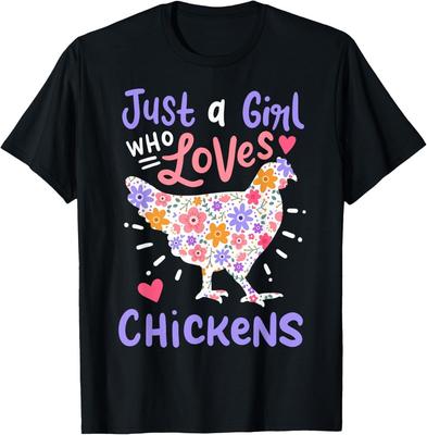 Just A Girl Who Loves Chickens Chicken Hen Love Cute T-Shirt Unisex T-Shirt