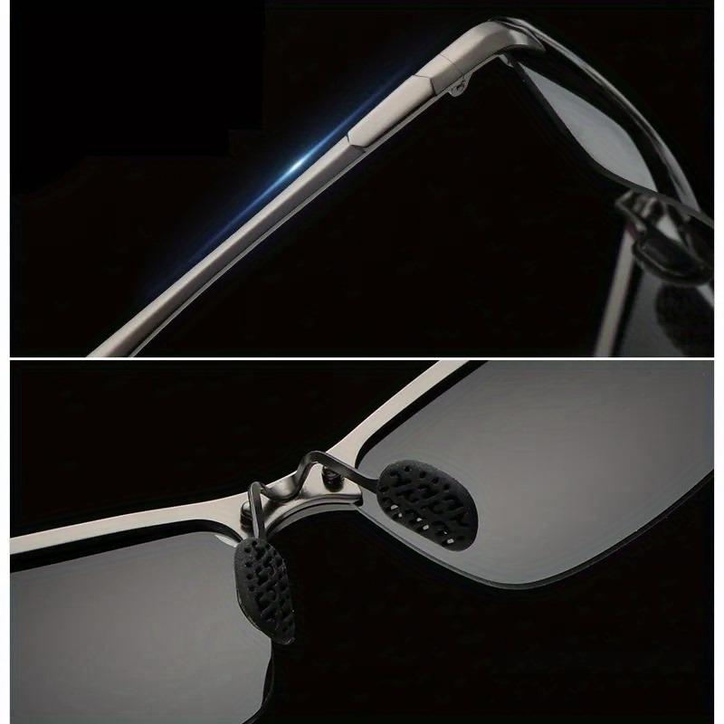 1pc Photochromic Sunglasses Fashion Classic Men Square Driving Goggles Polarized Day Night Chameleon Glasses