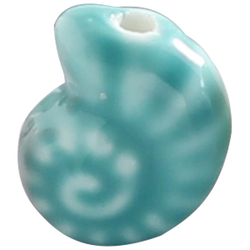 Colorful Ceramic Conch Shell Beads: Loose Snail Beads for Handmade DIY Jewelry and Accessories