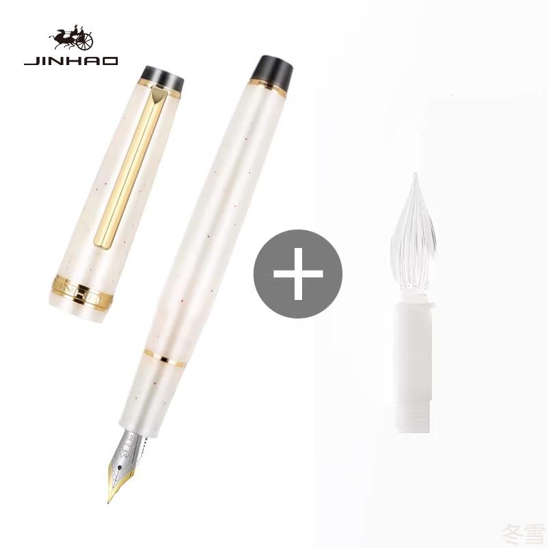 Penna Stilografica JINHAO 82 Con Set Pennino da Immersione Pennino EF F M in Plastica Penna Girevole Cancelleria per Scrittura d'Affari Materiale per Ufficio Scuola