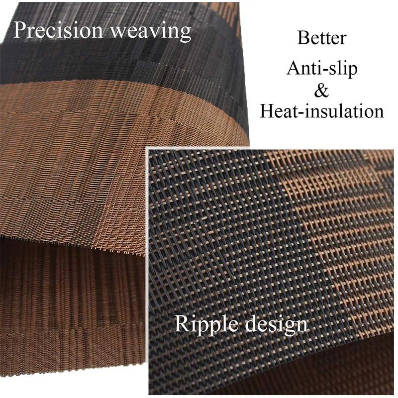 4/6/8/10Pcs Table Placemats PVC Non-slip Placemat For Dining Table Weave Mats Cup Coaster Kitchen Accessories Home Decor