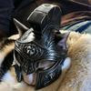 Roman Centurion Cat Costume Helmet, 3D Printed Warrior Mask, for Halloween Funny Cosplay Mask Pet Party Accessories Outfit