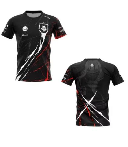 New G2 Sports Electronic Sports Competition T-shirt National Team Unified 3D Printing T-shirt O Transparent Breathable Sports Ultra
