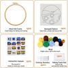 CHENISTORY Painting DIY Wool Embroidery Kit Creative Halloween DIY Wool Needle Felt Picture Craft Painting Gift Felt Needlework