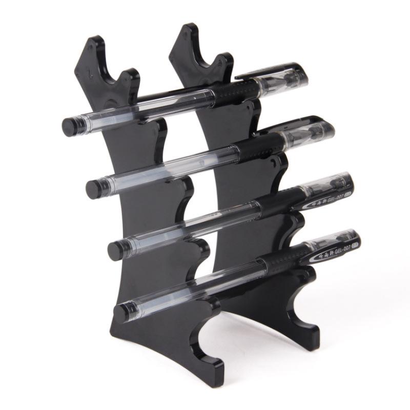 Transparent Acrylic Pen and Pencil Holder Display Rack for Stationery, Eyebrow Pencils, and Children's Hairpins.