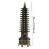 Feng Shui Zinc Alloy 3D Model Chinese Wenchang Pagoda Tower Crafts Statue Souvenir Home Decoration Metal Handicraft