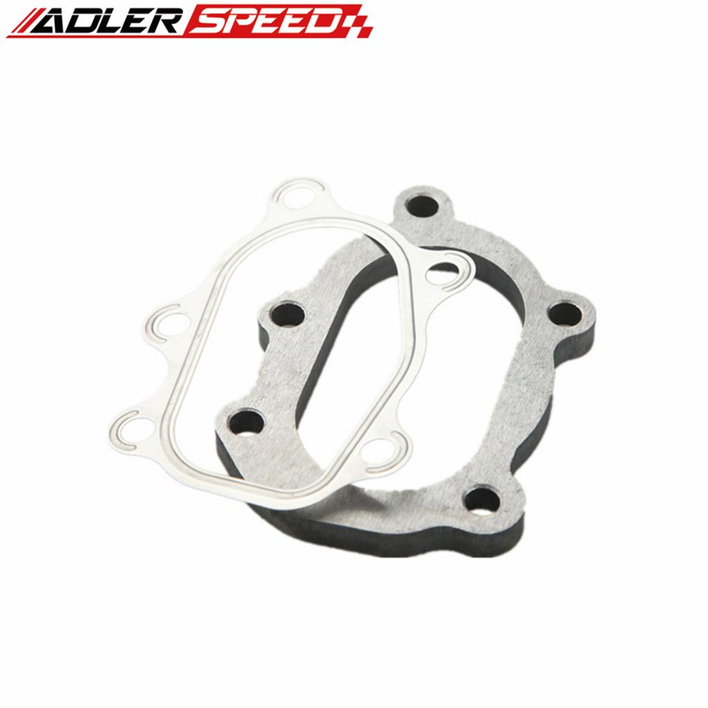 ADLERSPEED 5-Bolt GT25R/GT28R SS Discharge Flange + T25 T28 GT25 GT28 GT30 GT32 Gasket