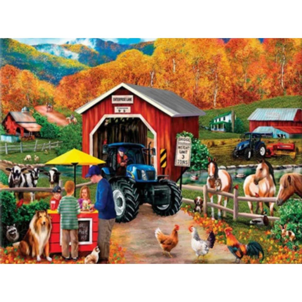 

5D DIY алмазная живопись с изображением животных на ферме, стразы, картина, полная Алмазная вышивка, подарок, мозаика, домашний декор, набор для вышивки крестом Full Round 20x30CM