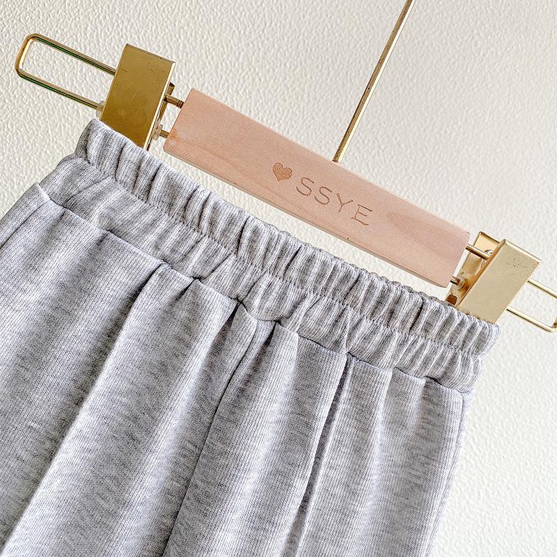 Girls' Summer Short-Sleeve Top & Casual Long Pants Set