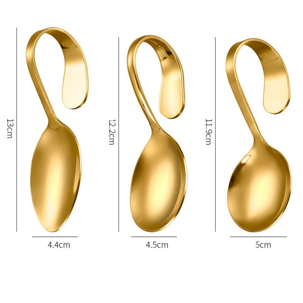 Rostfreier Bogen Suppenlöffel Bequemer Griff Servierlöffel Küchengeschirr Dessertlöffel Soße