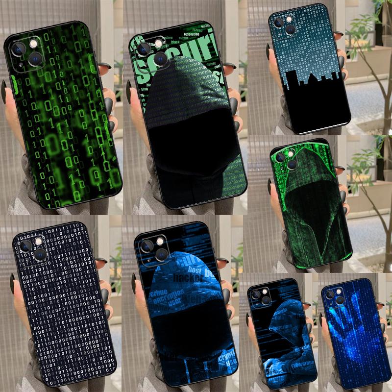 Hacker Binary Matrix Rain Case For Samsung Galaxy M16 M36 M56 M06 M52 M32 M12 M54 M34 M14 M35 M55 M15 M11 M31 M13 M53
