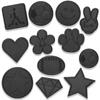 Black Twill Smiley Face Patch Sticker Computer Embroidery Chapter Boy Diamond Ironing Pentagram Embroidery Cloth Sticker Hot