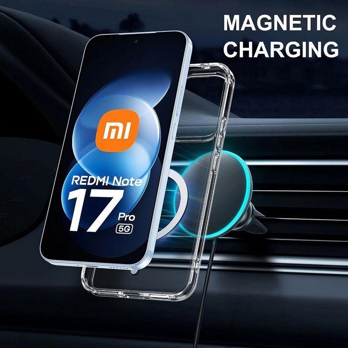 Coque pour Xiaomi Redmi Note 17 Pro 5G, Protection Anti-Rayures Antichoc avec Anneau Magnétique